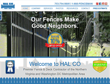 Tablet Screenshot of halcofence.com